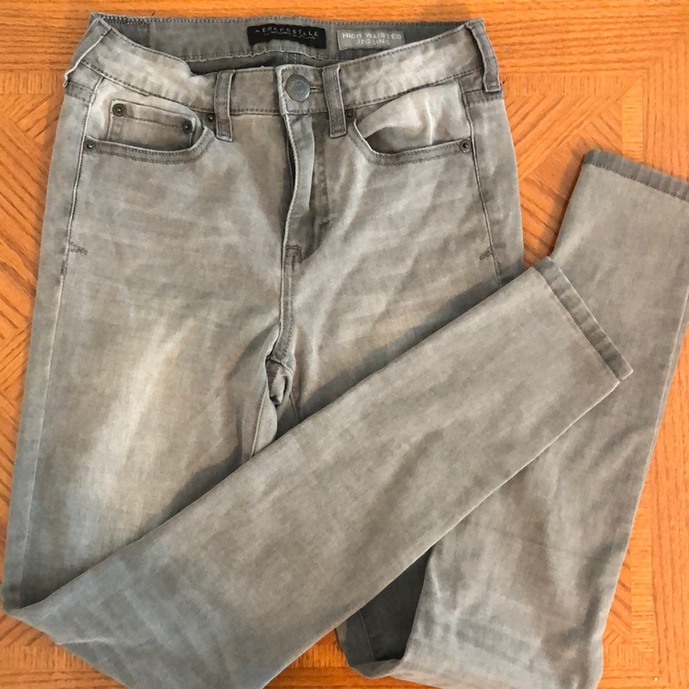 Grey High Waisted Jeggings